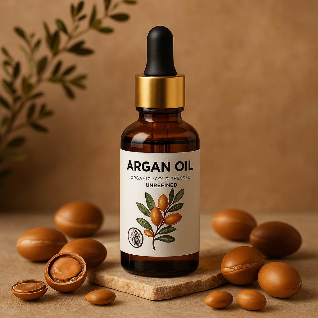 Huile d'argan pure – 113 ml | Soin premium pour peau, cheveux et barbe.